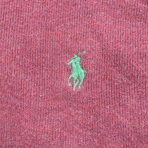 Polo Ralph Lauren Quarter Zip Pullover XXL Burgundy Cotton Knit Sweater - Picture 3 of 6